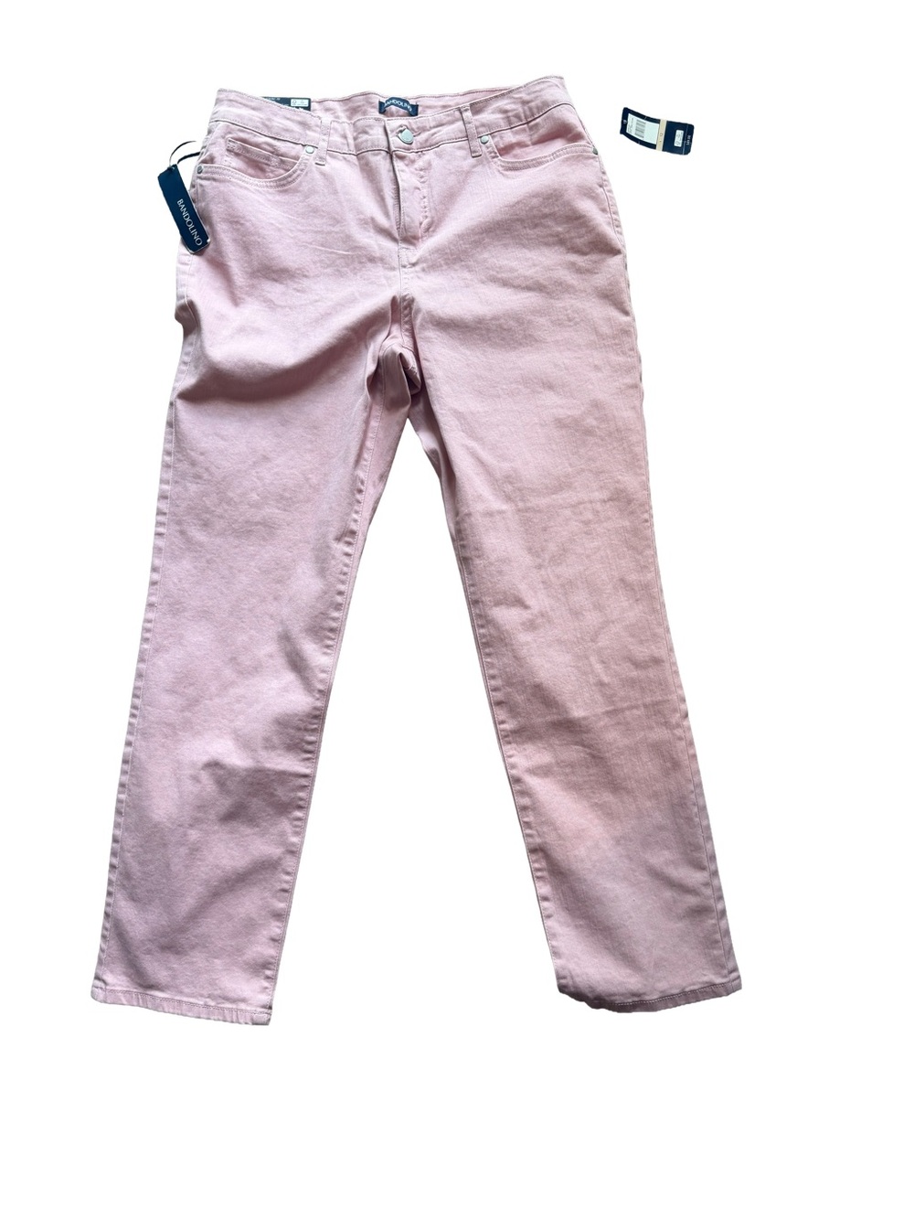 Bandolino Straight-Leg Jeans in Pink-Size 12